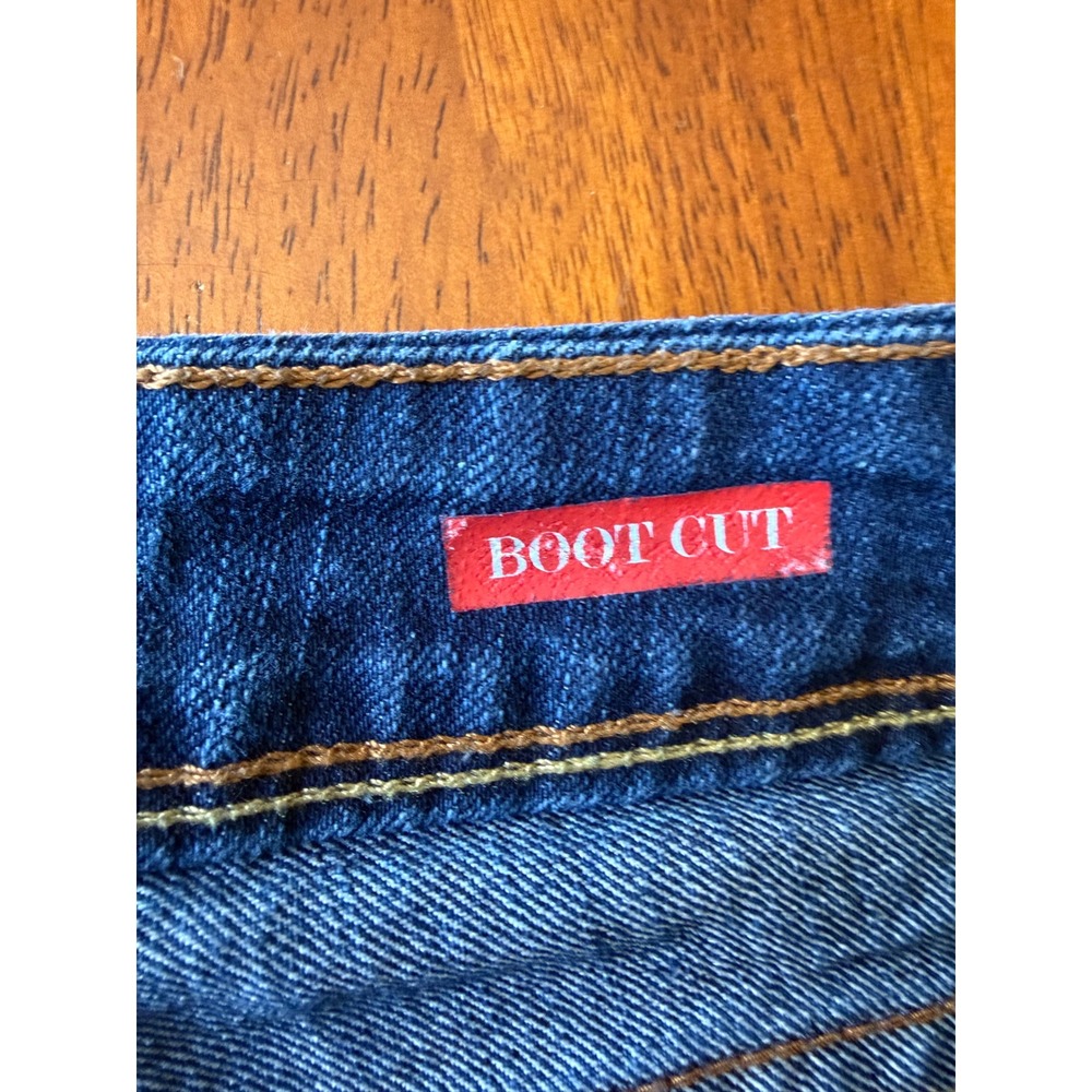 Style & Co Womens Bootcut Jeans Size 14 Dark Wash Blue Stretch Denim Mid Rise - Picture 3 of 11
